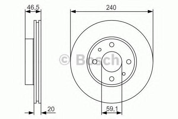 BOSCH 0986479S74 Тормозной диск