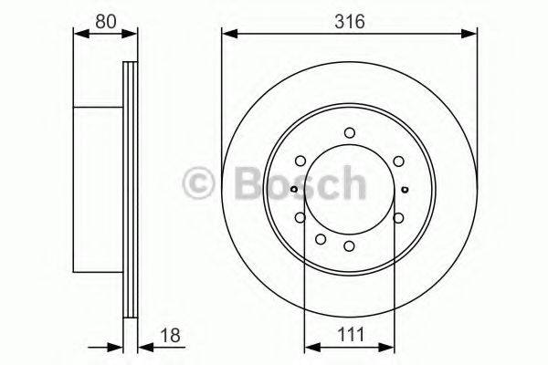 BOSCH 0986479S87 Тормозной диск