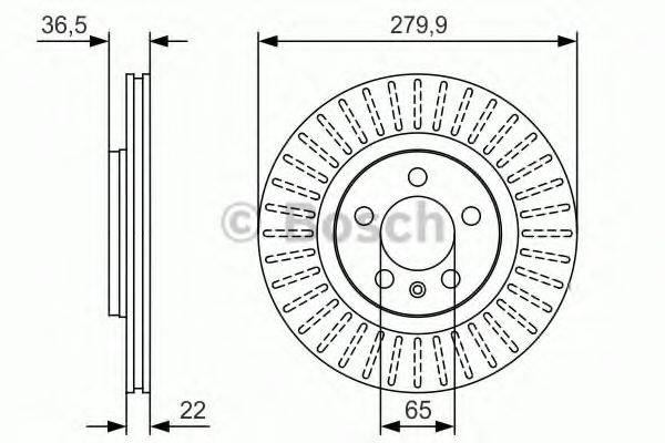 BOSCH 0986479R68 Тормозной диск