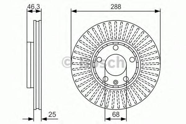 BOSCH 0986479R82 Тормозной диск