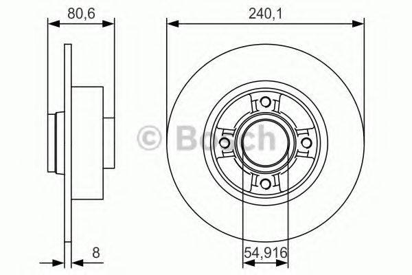 BOSCH 0986479S37 Тормозной диск