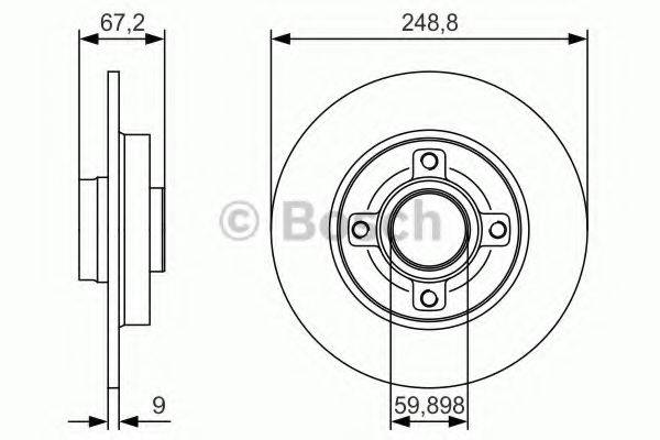 BOSCH 0986479S42 Тормозной диск