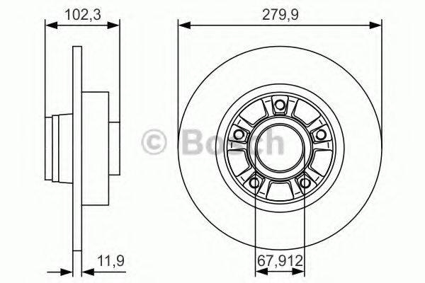 BOSCH 0986479S44 Тормозной диск