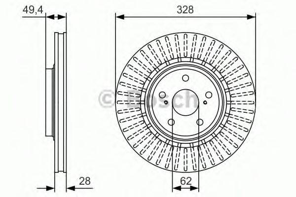 BOSCH 0986479T00 Тормозной диск