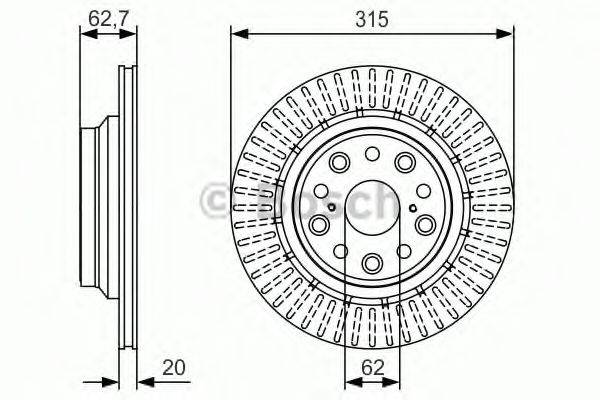 BOSCH 0986479T06 Тормозной диск