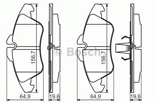 BOSCH 0986494504 Комплект тормозных колодок, дисковый тормоз