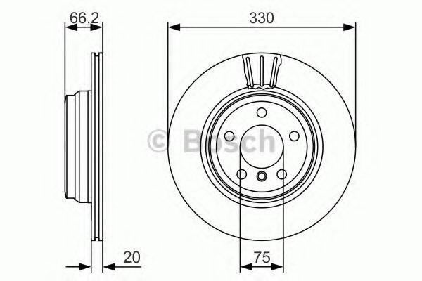 BOSCH 0986479622 Тормозной диск