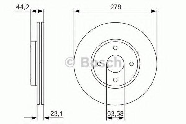 BOSCH 0986479659 Тормозной диск