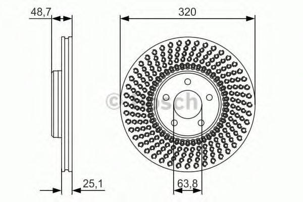 BOSCH 0986479680 Тормозной диск