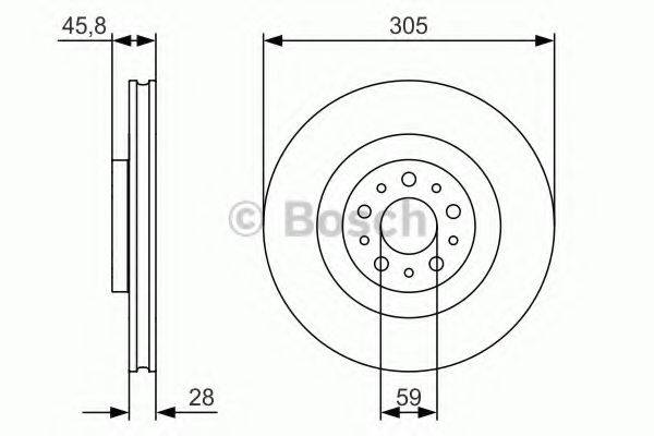 BOSCH 0986479736 Тормозной диск