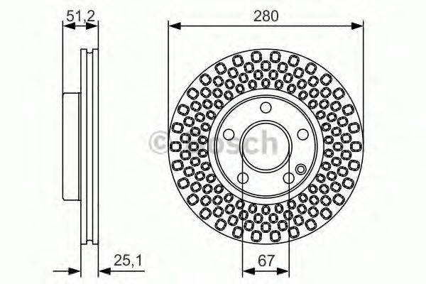 BOSCH 0986479A00 Тормозной диск