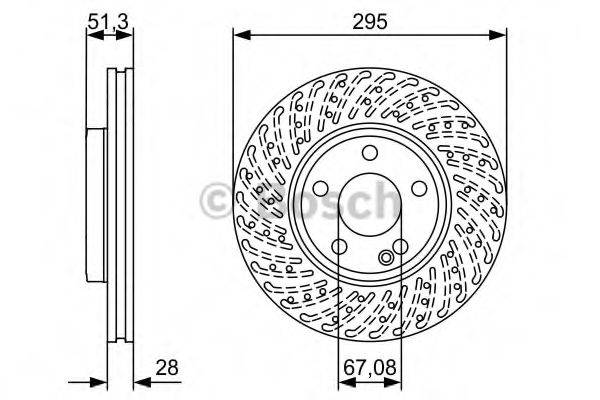 BOSCH 0986479A02 Тормозной диск