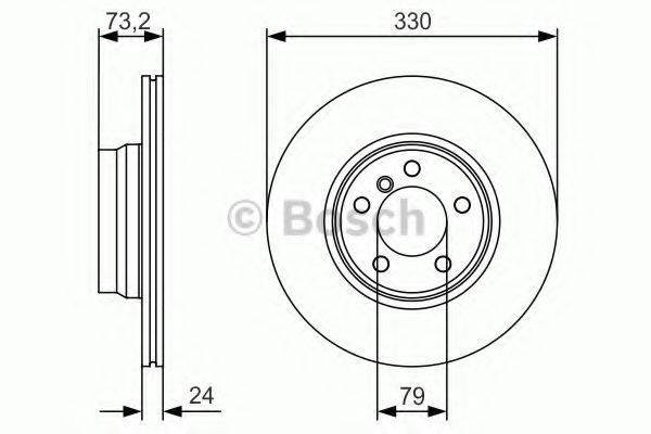 BOSCH 0986479A06 Тормозной диск