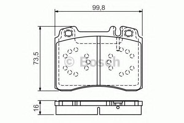 BOSCH 0986495057 Комплект тормозных колодок, дисковый тормоз