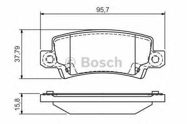 BOSCH 0986495072 Комплект тормозных колодок, дисковый тормоз