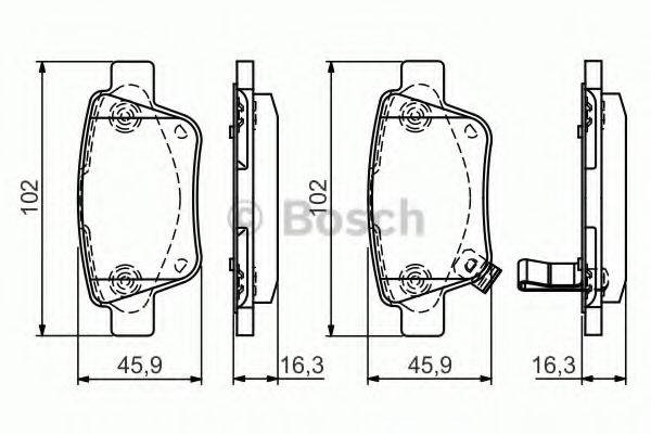 BOSCH 0986495073 Комплект тормозных колодок, дисковый тормоз