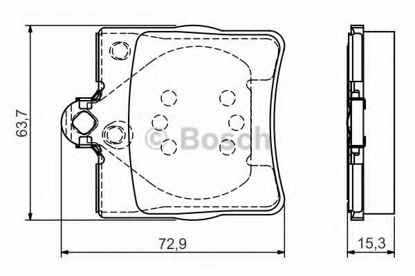 BOSCH 0986495080 Комплект тормозных колодок, дисковый тормоз