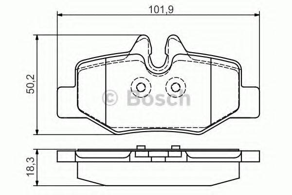 BOSCH 0986495088 Комплект тормозных колодок, дисковый тормоз