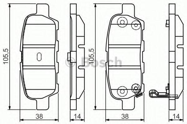 BOSCH 0986495089 Комплект тормозных колодок, дисковый тормоз