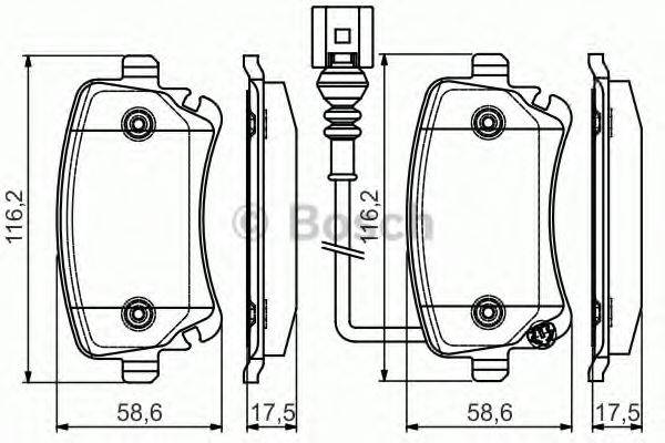 BOSCH 0986495094 Комплект тормозных колодок, дисковый тормоз