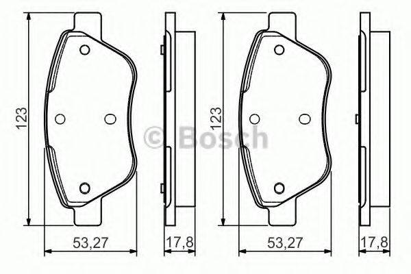 BOSCH 0986495102 Комплект тормозных колодок, дисковый тормоз