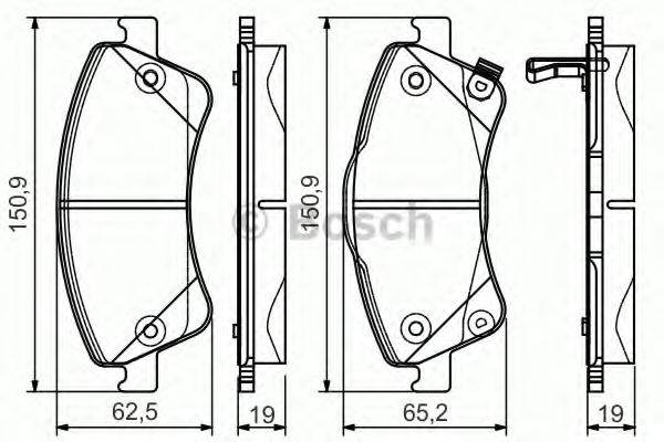 BOSCH 0986495106 Комплект тормозных колодок, дисковый тормоз
