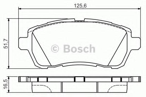 BOSCH 0986495108 Комплект тормозных колодок, дисковый тормоз