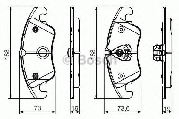 BOSCH 0986495110 Комплект тормозных колодок, дисковый тормоз