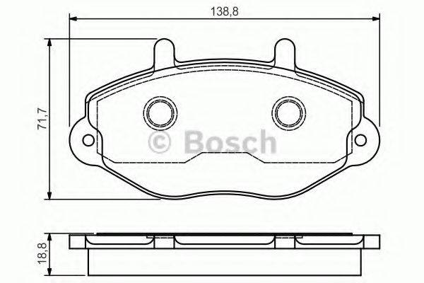 BOSCH 0986495112 Комплект тормозных колодок, дисковый тормоз