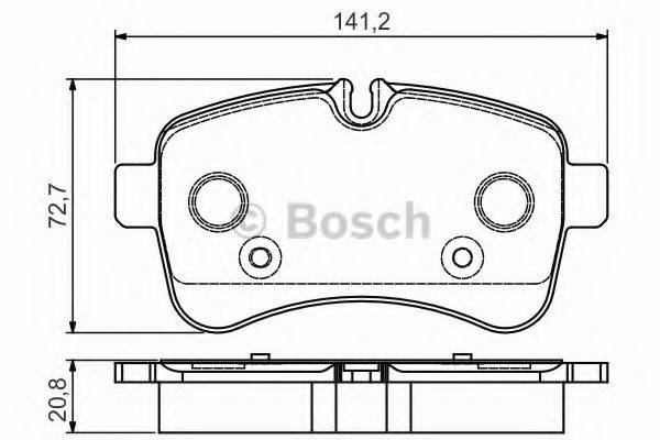 BOSCH 0986495120 Комплект тормозных колодок, дисковый тормоз