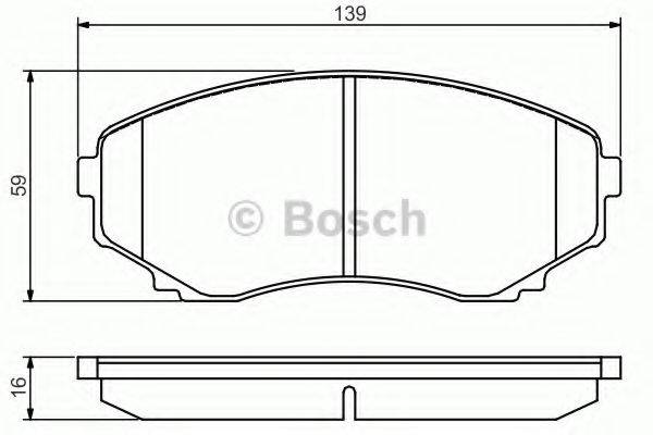 BOSCH 0986495131 Комплект тормозных колодок, дисковый тормоз