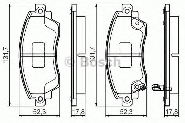 BOSCH 0986495132 Комплект тормозных колодок, дисковый тормоз