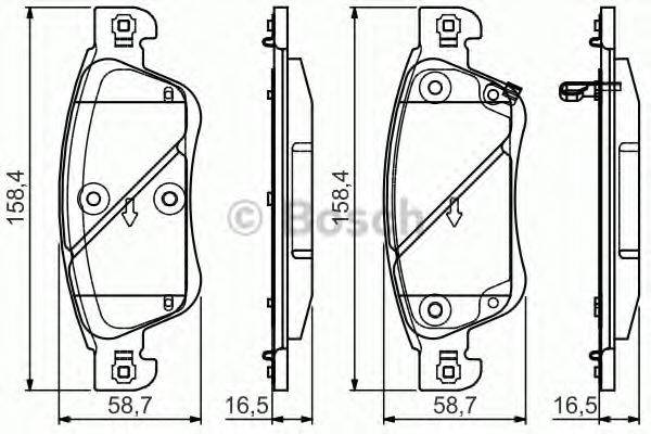 BOSCH 0986495134 Комплект тормозных колодок, дисковый тормоз