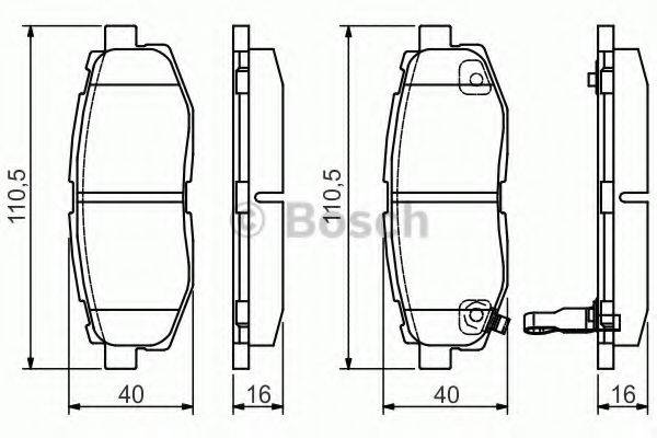 BOSCH 0986495135 Комплект тормозных колодок, дисковый тормоз