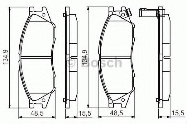 BOSCH 0986495146 Комплект тормозных колодок, дисковый тормоз