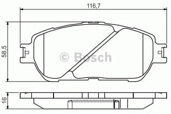 BOSCH 0986495160 Комплект тормозных колодок, дисковый тормоз