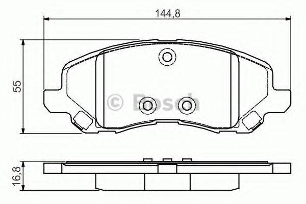 BOSCH 0986495170 Комплект тормозных колодок, дисковый тормоз