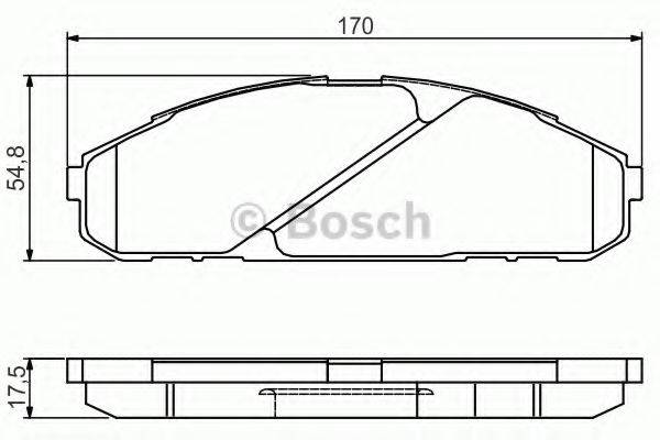 BOSCH 0986495171 Комплект тормозных колодок, дисковый тормоз