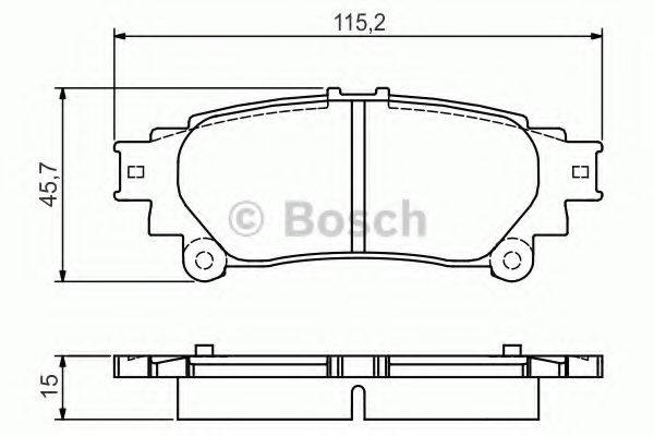 BOSCH 0986495174 Комплект тормозных колодок, дисковый тормоз