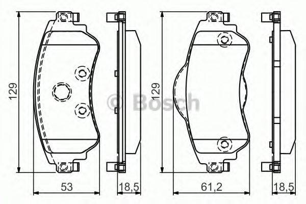 BOSCH 0986TB3153 Комплект тормозных колодок, дисковый тормоз