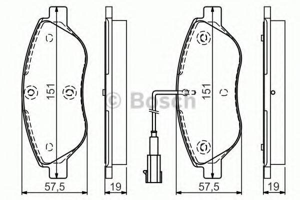 BOSCH 0986TB3155 Комплект тормозных колодок, дисковый тормоз