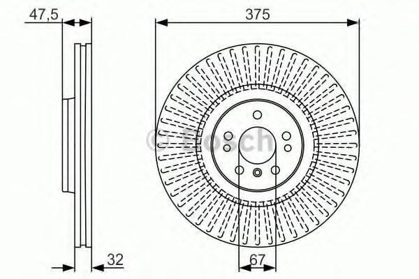 BOSCH 0986479A26 Тормозной диск