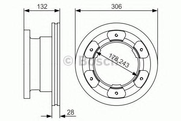 BOSCH 0986479A35 Тормозной диск