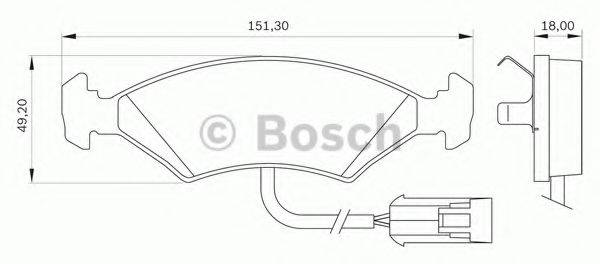 BOSCH 0986BB0002 Комплект тормозных колодок, дисковый тормоз