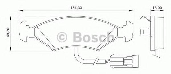 BOSCH 0986BB0003 Комплект тормозных колодок, дисковый тормоз