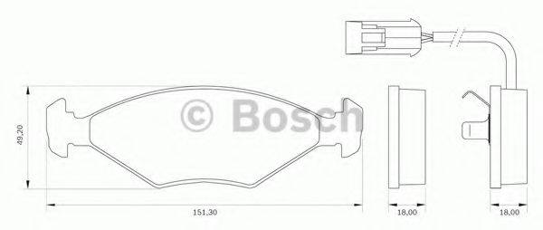 BOSCH 0986BB0005 Комплект тормозных колодок, дисковый тормоз