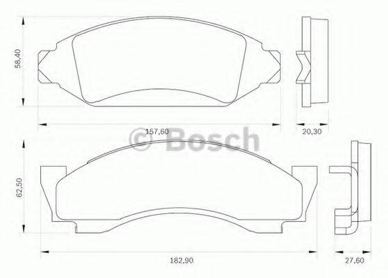 BOSCH 0986BB0012 Комплект тормозных колодок, дисковый тормоз