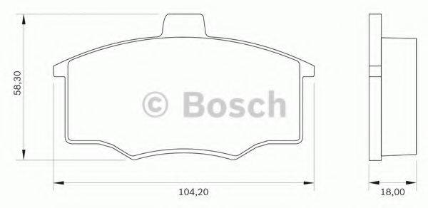 BOSCH 0986BB0013 Комплект тормозных колодок, дисковый тормоз