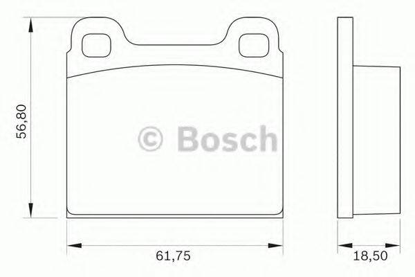 BOSCH 0986BB0016 Комплект тормозных колодок, дисковый тормоз