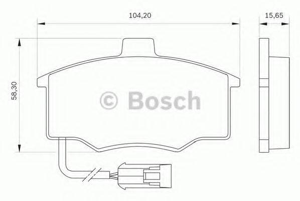 BOSCH 0986BB0018 Комплект тормозных колодок, дисковый тормоз